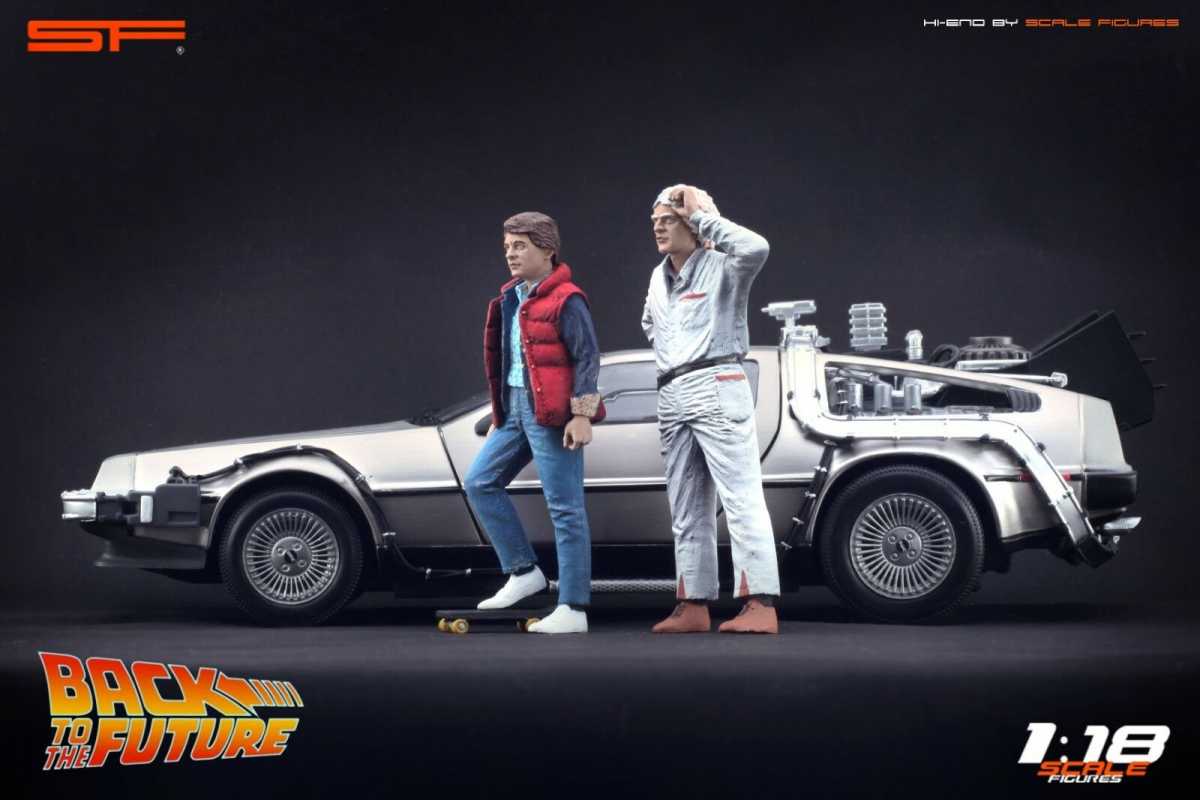 1:18 Back to the Future figurines Doc & Marty Figure without CAR